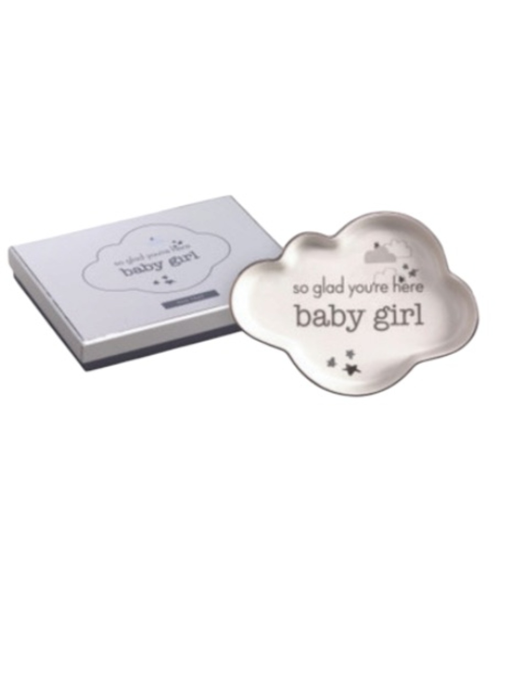 Rosanna Love You More Tray Cloud So Glad You're Here Baby Girl Trinket Tray